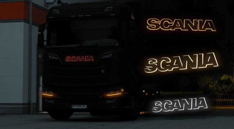 Pacote de luz do logotipo frontal Scania ETS2 1.42.x e 1.43.x