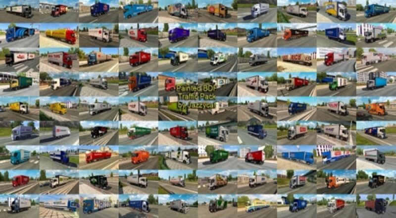 ETS2 – Painted BDF Traffic Pack V10.9.1 1.43.x