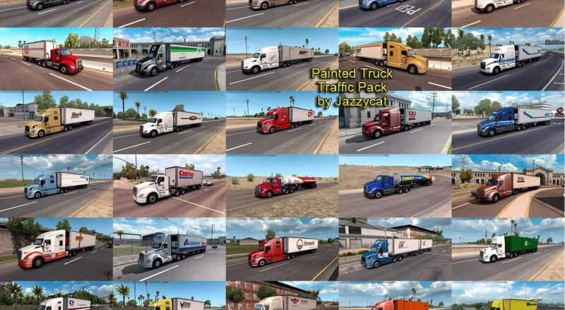 Painted Truck Traffic Pack by Jazzycat v4.8 ATS