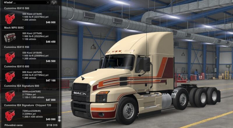 SCS Mack Anthem parts