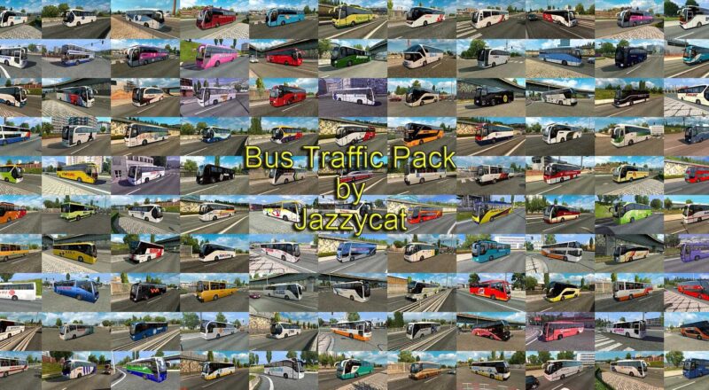 Bus Traffic Pack v13.7 ETS2 – Euro Truck Simulator 2 Mods