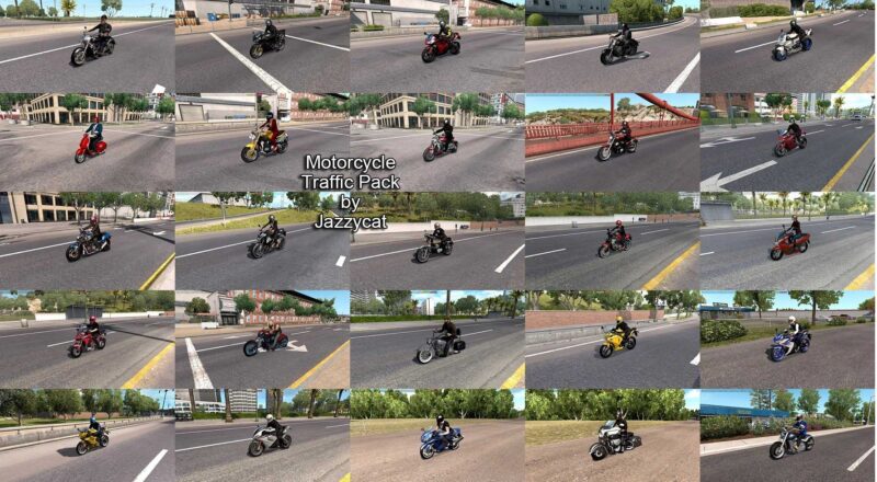 Pacote de tráfego de motocicleta (ATS) por Jazzycat v4.1 ATS