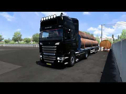 Scania V8 Open pipe com sistema de escape Lepidas Team v2.0 ETS2