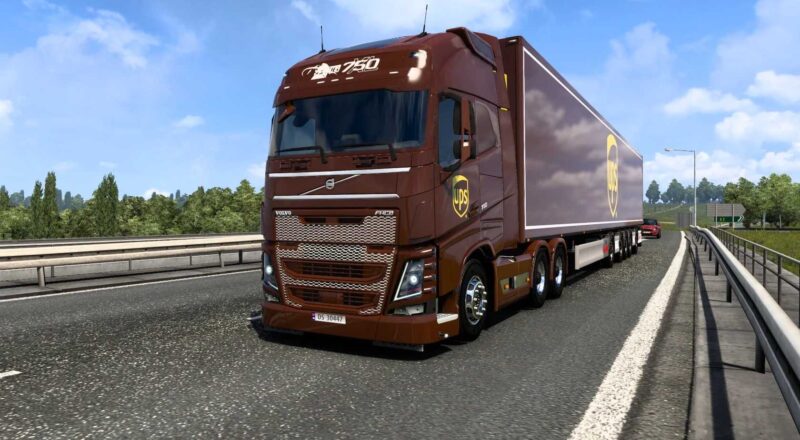 SKIN VOLVO FH 2012 GLOBETROTTER XL UPS 1.0 1.43 ETS2