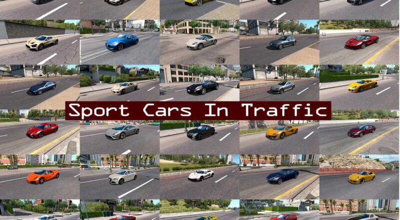 Sport Cars Traffic Pack (ATS) por TrafficManiac v10.0 ATS