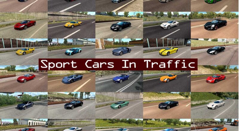 Pacote de tráfego de carros esportivos da TrafficManiac v10.0 ETS2