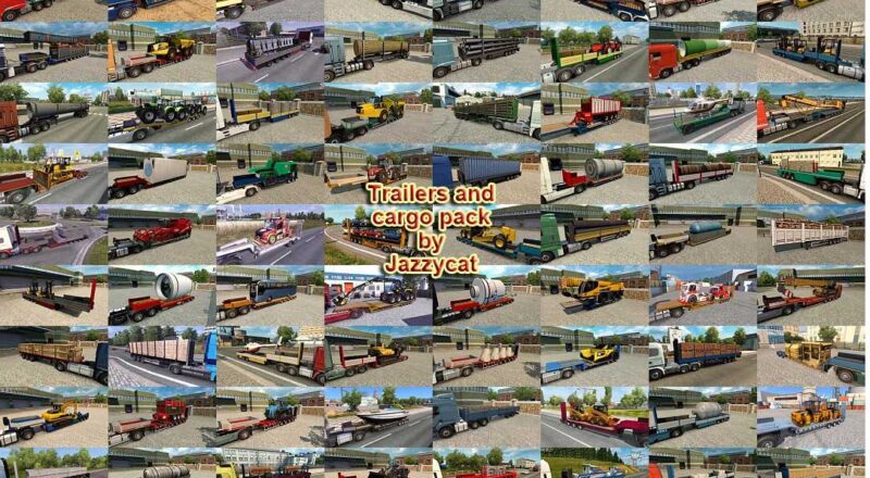 Reboques e Pacote de Carga por Jazzycat v10.5 ETS2