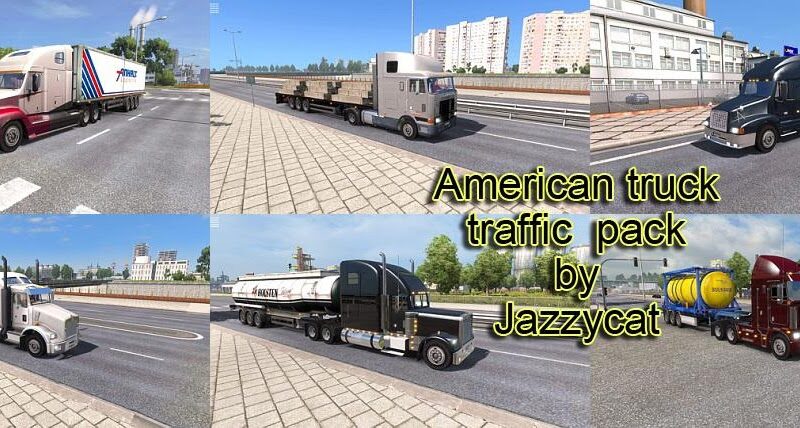 Mod – Pack de Caminhões Americanos Para o Tráfego V.2.6.4 Para V.1.44.X By: Jazzycat – Blog Euro Truck 2