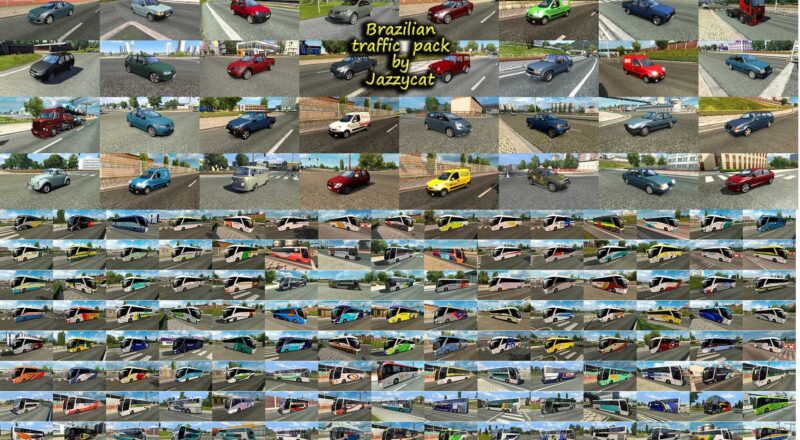 Brazilian Traffic Pack by Jazzycat v4.3 ETS2