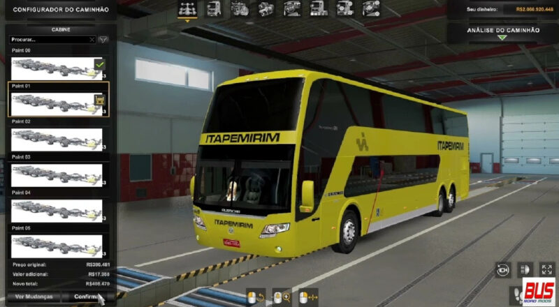 ÔNIBUS BUSSCAR PANORAMICO 2009 DD ETS 2 1.43.X