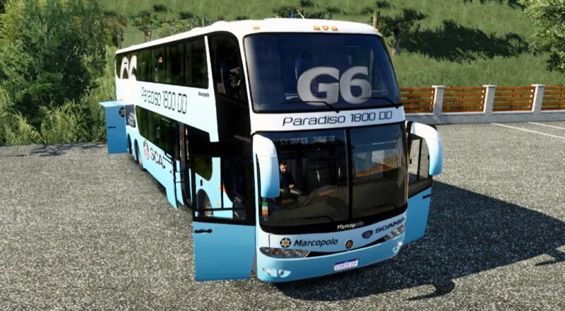 Ônibus Marcopolo G6 1800 DD 6×2 Scania para ETS2 v1.43/1.44