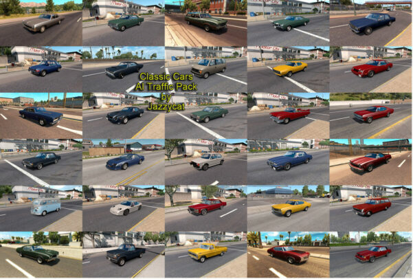 [ATS] Classic Cars in AI Traffic Pack v6.8 (1.43) • ATS mods