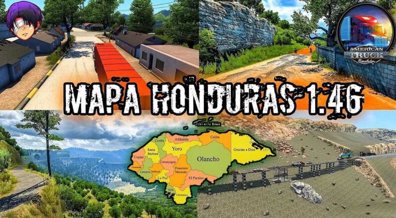 Mapa do oeste de Honduras v5.0 (1.46.x) ATS