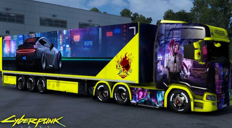 Scania Cyberpunk 2077 Skin 1.46 ETS2