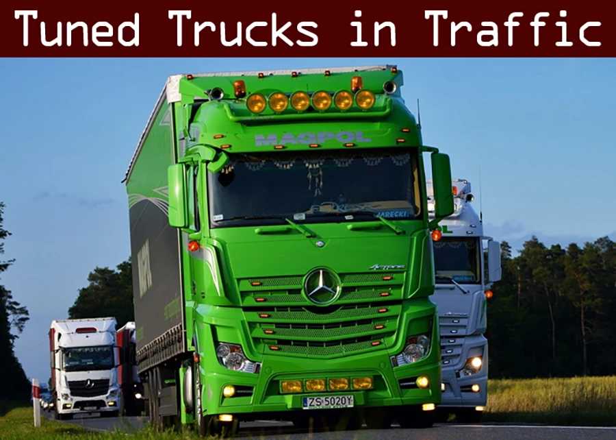 Mod – Pack de tráfego de caminhão ajustado por TrafficManiac v7.1.5 – ETS2