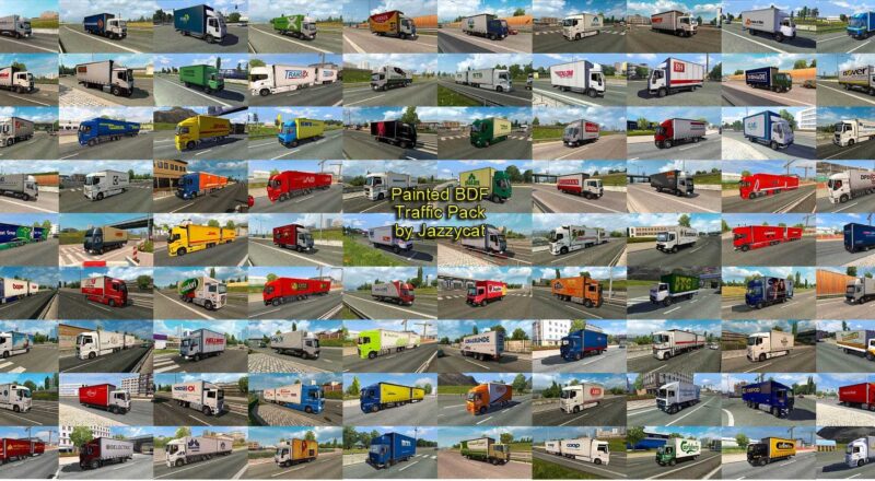 Pack de tráfego BDF pintado por Jazzycat v15.3 ETS2