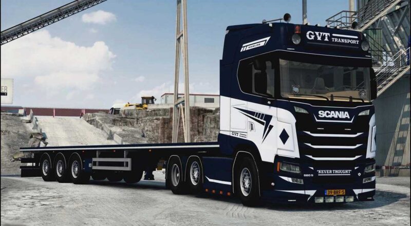 Caminhão Scania 580S + Reboque GVT Transporte v3.0 1.49 ETS2