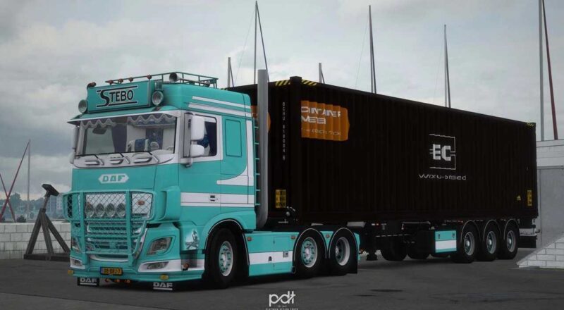 Caminhão Daf XF 530 + Reboque Stebo Transporte v2 1.49 ETS2