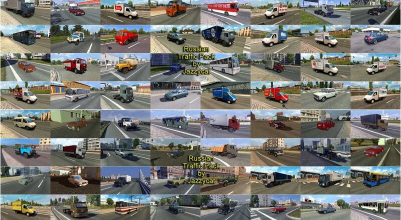 Pacote de tráfego russo por Jazzycat v4.3.6 ETS2