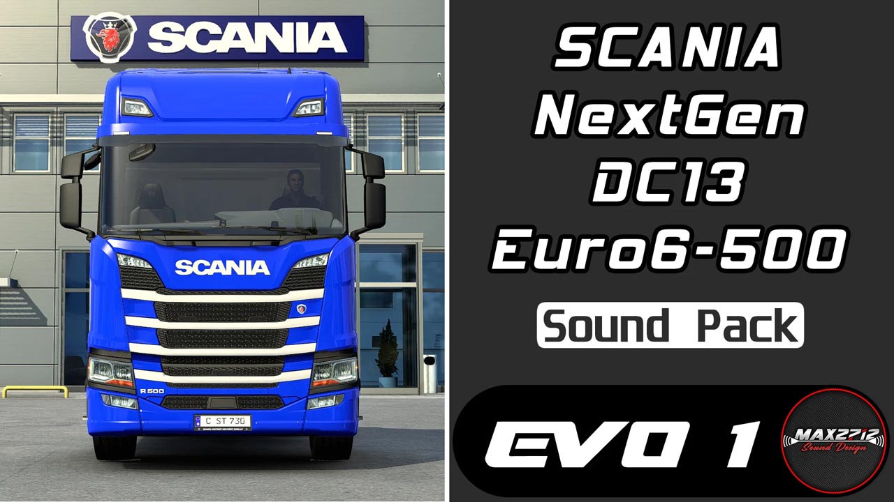 Mod Pacote de som SCANIA NextGen 500 DC13 v1.1 1.50