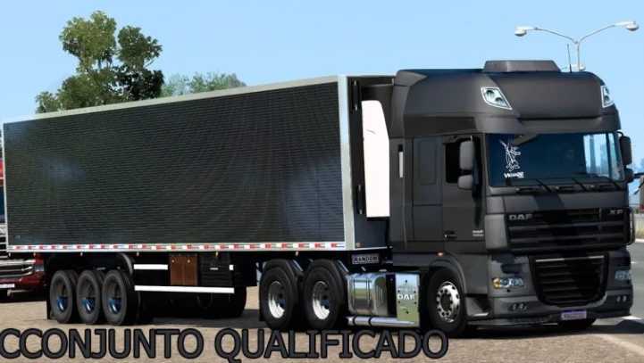 Mod Caminhão DAF XF 105 BR EDIT + REBOQUE BAU QUALIFICADO v1.0 ETS2