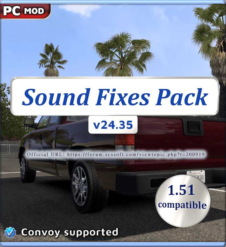 Sound Fixes Pack v24.35 para 1.51 beta aberto apenas ETS2