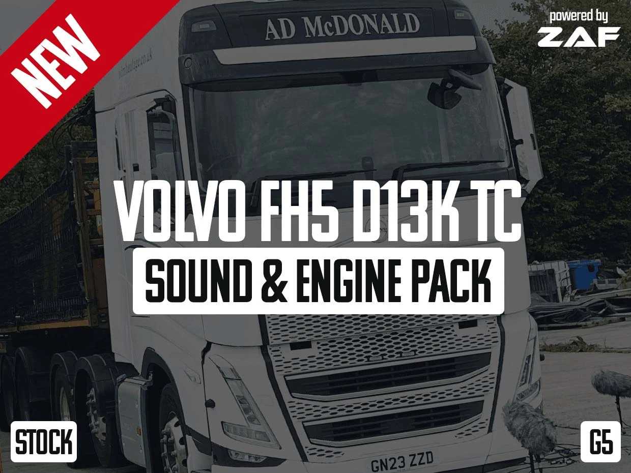 Pacote de som e motor Volvo FH5 D13K500TC (G5) v1.50 ETS2