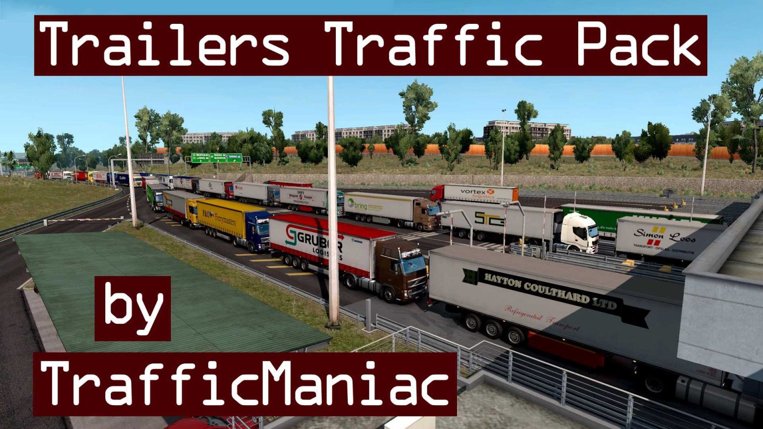 Pack de Trailers para Tráfego por TrafficManiac v12.8.3 ETS2