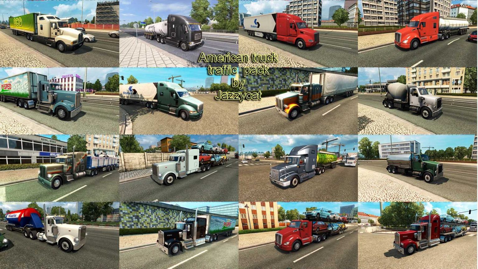 Pack de tráfego de caminhões americanos da Jazzycat v2.6.14 ETS2