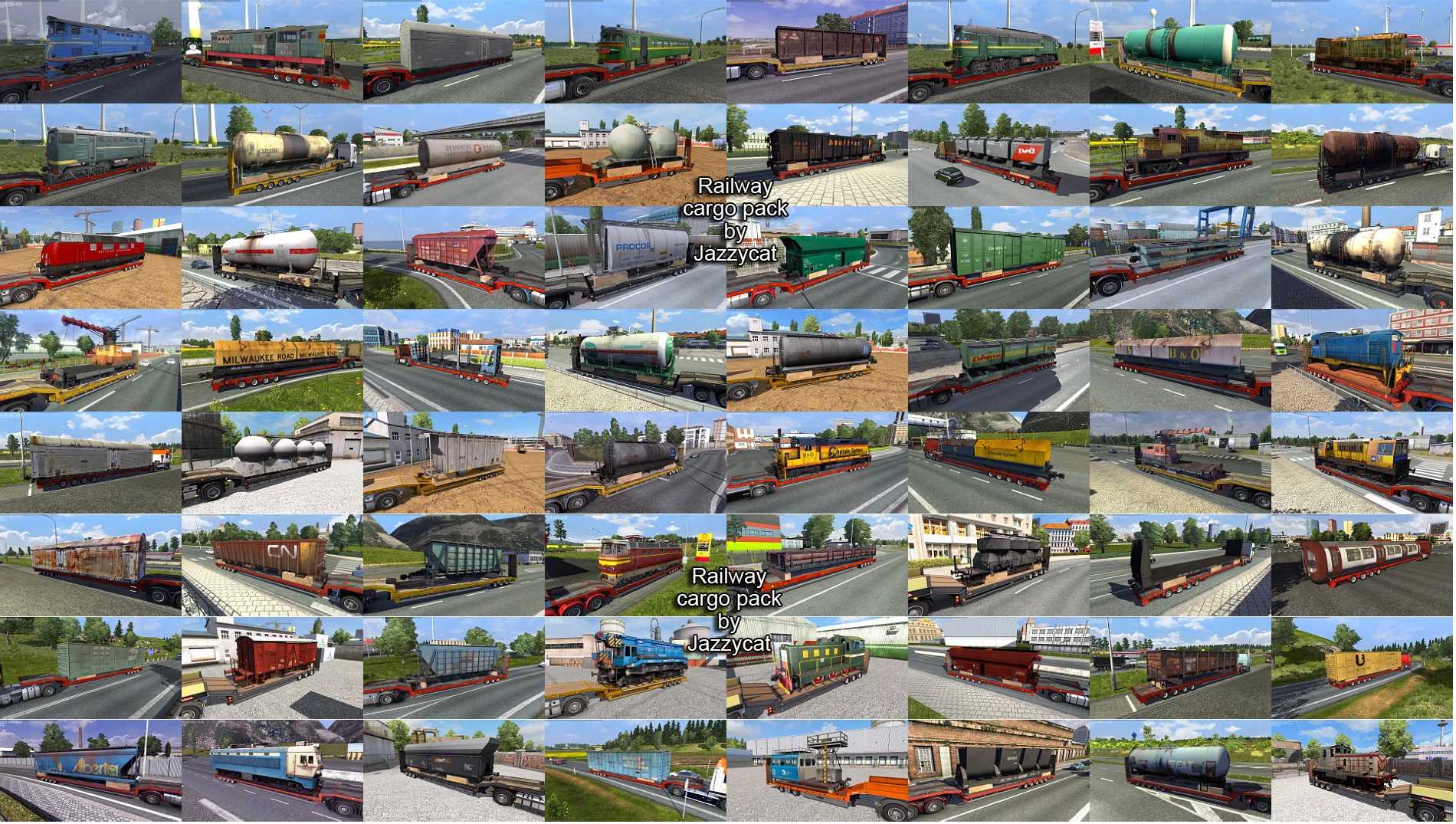 Mod – Pack de carga ferroviária da Jazzycat v4.5.5 -ETS2