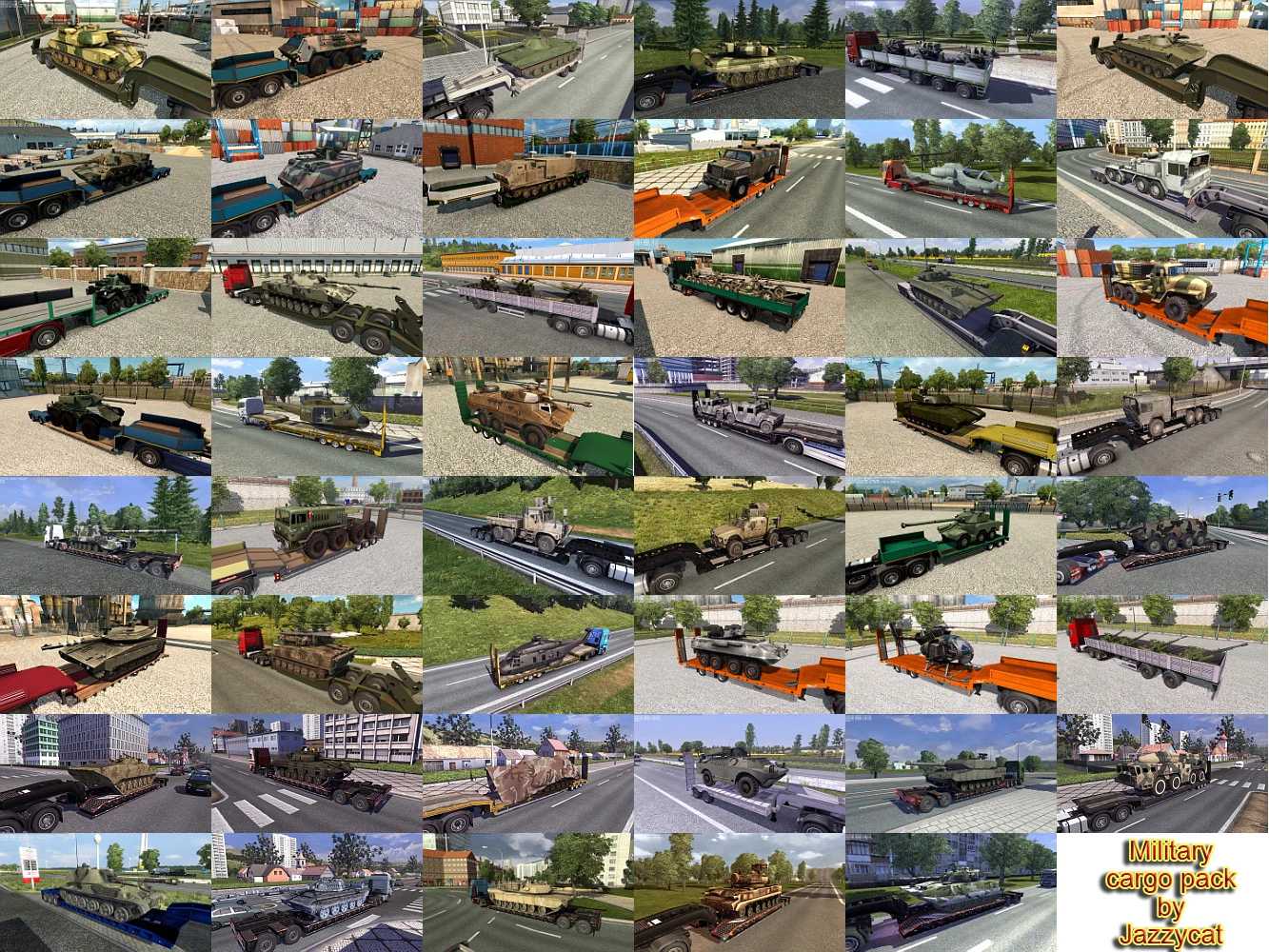 Mod – Pack de carga militar da Jazzycat v6.7.7 – ETS2