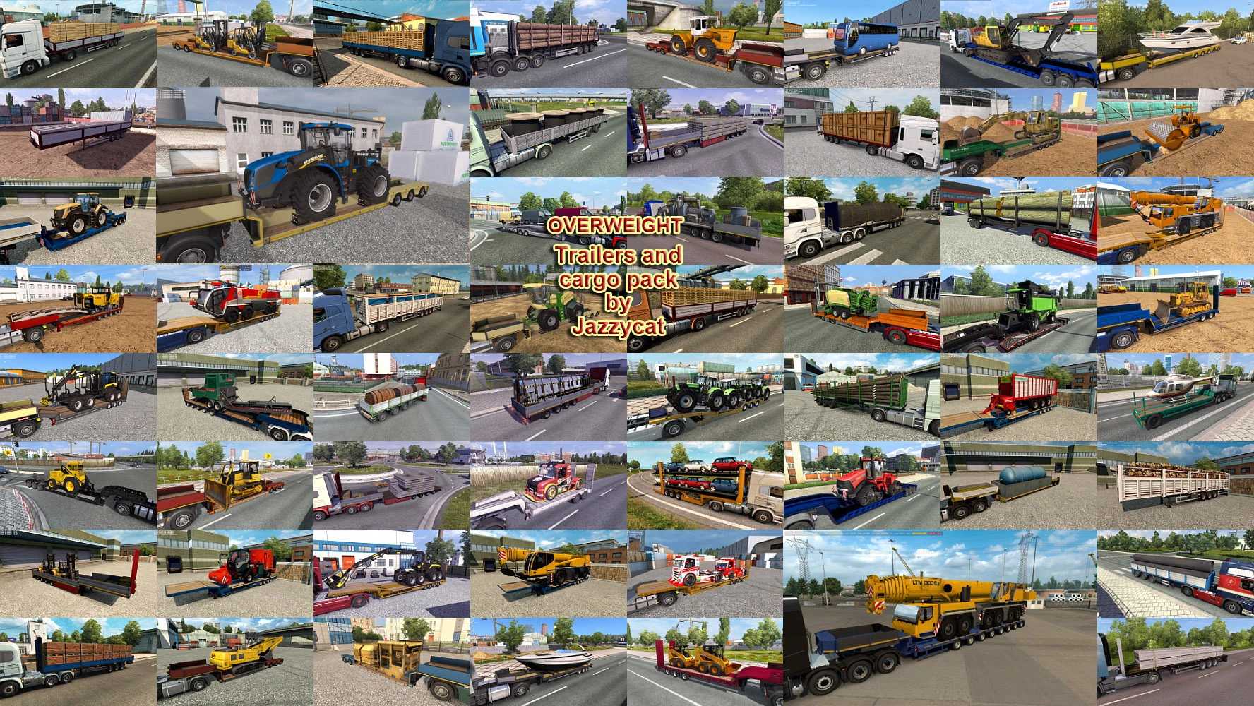 Mod – Reboques com excesso de peso e pacote de carga da Jazzycat v11.9.5 – ETS2